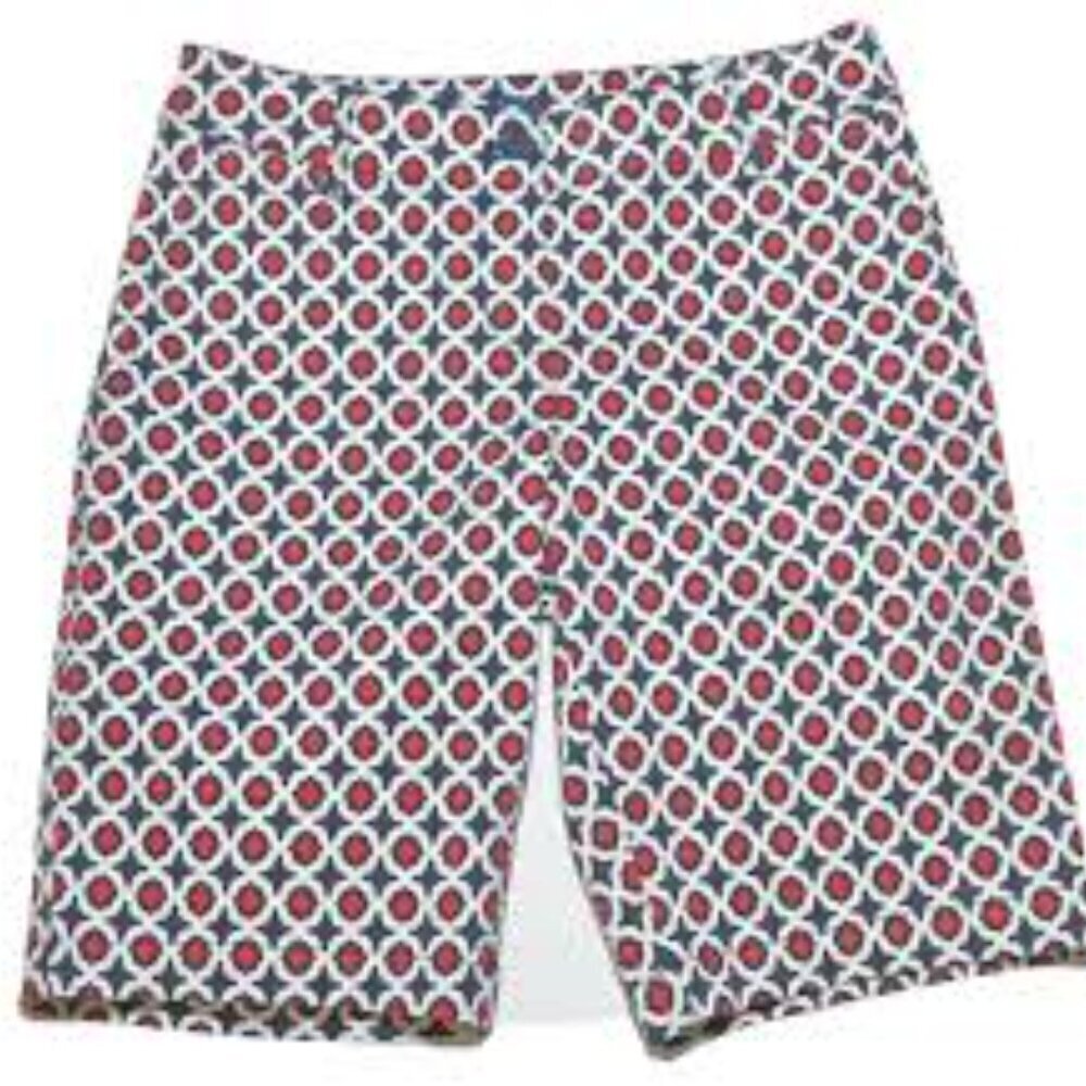 Tommy Bahama Shorts Bottoms Women Size 10  Red White Blue Knee Length